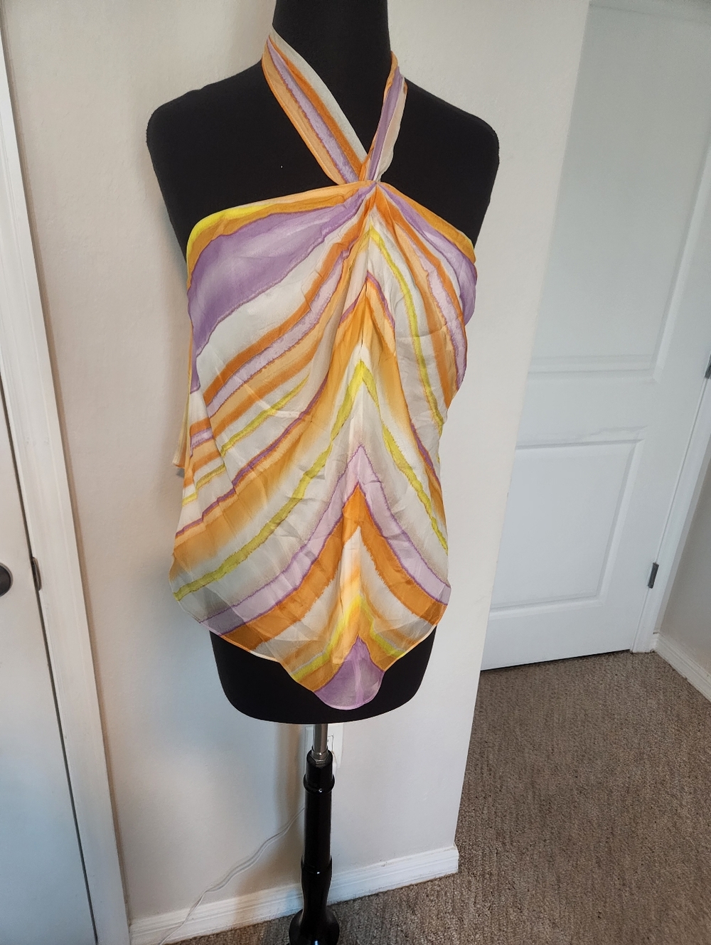 Ramy Brook Pastel Yellow & Lavender Halter Camisole - Picture 4 of 10